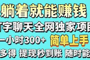 （14308期）打字聊天项目 打字聊天就有米  一天100-1000左右