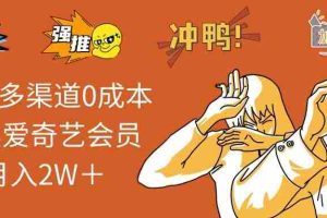 （14118期）2025多渠道0成本售卖爱奇艺会员月入2W＋