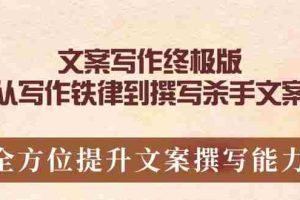 （14056期）文案写作终极版，从写作铁律到撰写杀手文案，全方位提升文案撰写能力