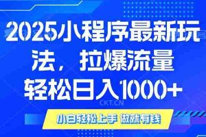 （14028期）2025年小程序最新玩法，流量直接拉爆，单日稳定变现1000+