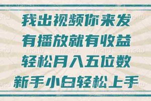 （13667期）不剪辑不直播不露脸，有播放就有收益，轻松月入五位数，新手小白轻松上手