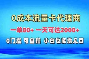 （13391期）免费流量卡代理一单80+ 一天可达2000+