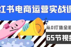 （9724期）小红书电商运营实战课，​从0打造全程实操（65节视频课）