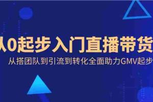 （8745期）从0起步入门直播带货，从搭团队到引流到转化全面助力GMV起步