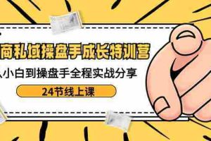 （8723期）电商私域-操盘手成长特训营：从小白到操盘手全程实战分享-24节线上课