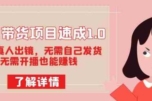 （7464期）图文带货项目速成1.0：无需真人出镜，无需自己发货，无需开播也能赚钱！