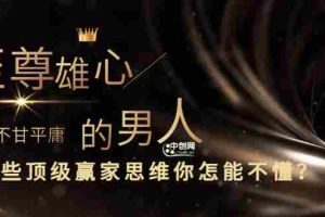 （3077期）干货分享《至尊雄心： 身为不甘平庸的男人，这些顶级赢家思维你怎能不懂?》