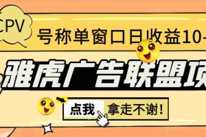 （2976期）外面收费1980 雅虎广告联盟CPV全自动挂机项目 单窗口日入10-20+(脚本+指导)