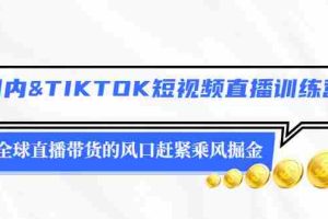 （2478期）国内&TIKTOK短视频直播训练营，全球直播带货的风口赶紧乘风掘金