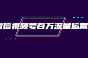 （1520期）微信视频号百万流量运营：行业定位+视频剪辑制作+视频百万曝光量分析