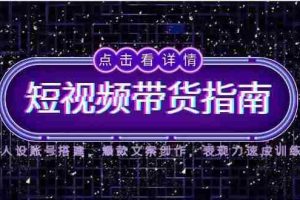 （14912期）2025短视频带货指南，人设账号搭建，爆款文案创作，表现力速成训练
