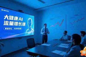 （15396期）大健康AI流量增长课，赛道定位方法论，AI数字人内容生产，私域转化运营…