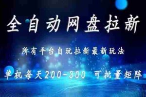 （15878期）网盘全自动拉新 单窗口日入300+ 可批量矩阵