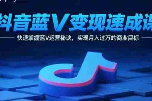 （15950期）抖音蓝V变现速成课，快速掌握蓝V运营秘诀，实现月入过万的商业目标