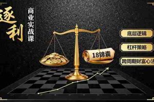 （16046期）《逐 利》商业实战课，底层逻辑、杠杆策略、18锦囊，跨周期财富心法